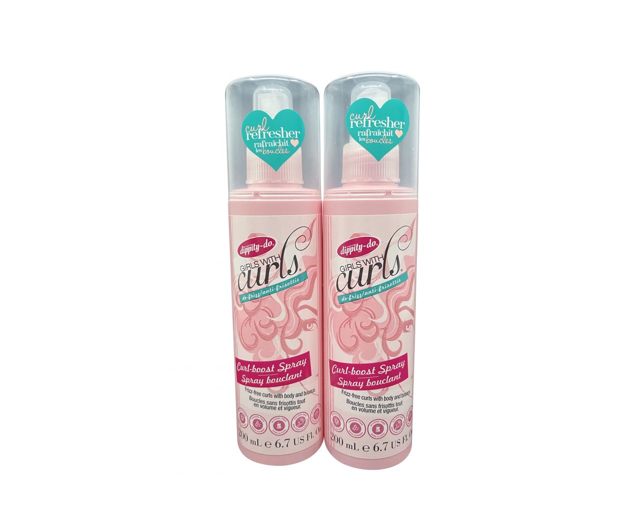 Dippity Do Girls with Curls Curl Boost Spray Pack of 2 | Hair Styling &  Finishing 